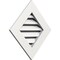 Ekena Millwork Diamond Gable Vent Functional, PVC Gable Vent w/ 1" x 4" Flat Trim Frame, 24"W x 24"H GVPDI24X2401FUN - alternate 5